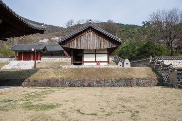 한옥 마을의 전통 한양식 건축한국 전통