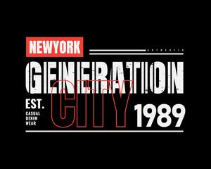 Vector illustration of text graphics, GENERATION. perfect for the design of T-shirts, hoodies, etc.