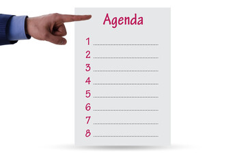 Agenda of a meeting with few items