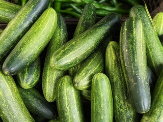 Cucumbers at the market