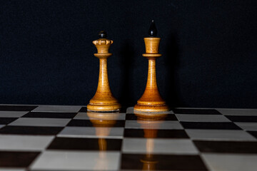 Chess board and chess pieces