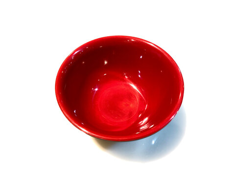 the red bowl on white background - Powered by Adobe