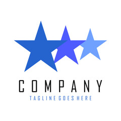 Obraz premium several star symbols vary in blue color