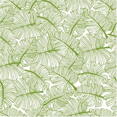 Seamless  pattern Monstera leaves background. Floral design for fashion textile print.