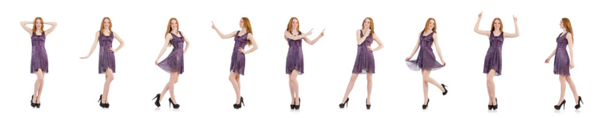 Emotional woman isolated on the white