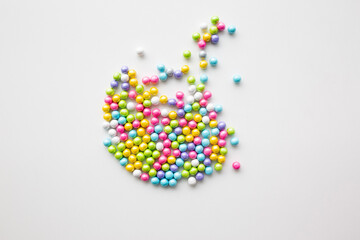 pastel round candies