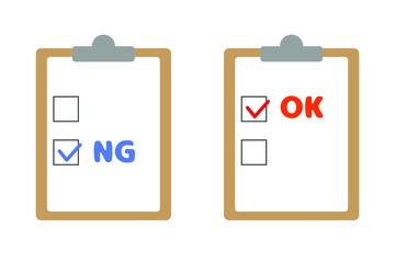 OKとNGのグラフィック素材　ベクターラスト