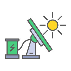 Solar cell energy icon