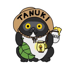 Tanuki (Japanese raccoon) cartoon vector illustration