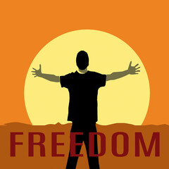 people spread their hands as a symbol of freedom