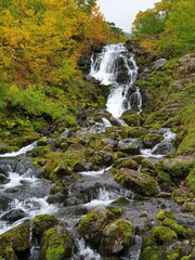 waterfall in the mountains