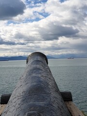 cannon on the pier