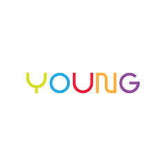 YOUNG letter logo design vector