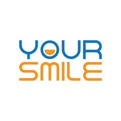 YOUR SMILE letter logo design vector