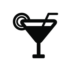 Drink cocktail icon vector graphic illustration