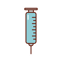 vaccine in syringe medical flat style icon