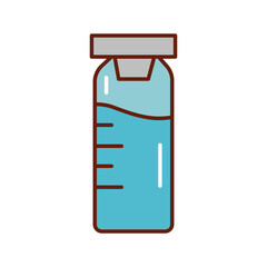 bottle of medicine drugs style flat icon