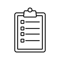 checklist clipboard line style icon