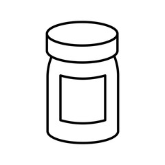 bottle of medicine drugs line style icon