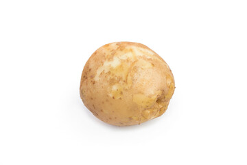 Fototapeta premium Fresh potatoes on white background.