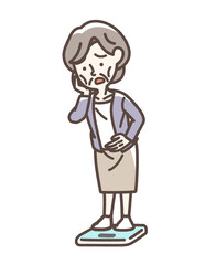 痩せすぎの心配があるおばあさん