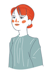 凛とした女性　イラスト			
