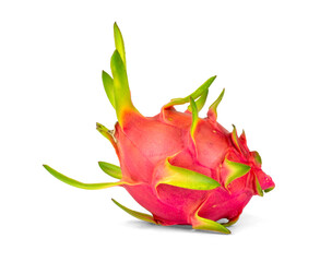 Dragon fruit generic vegetable plant isolated on white, clipping path