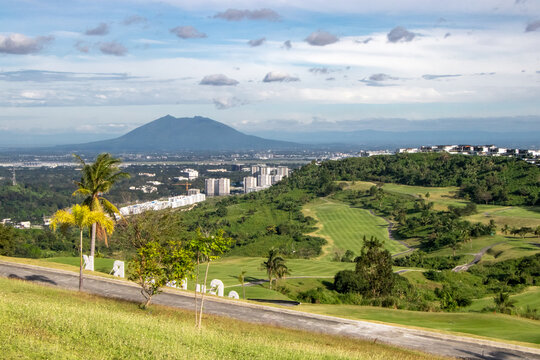 Aerial View of Clark and Mt. Arayat in distance - Clark, Pampanga, Luzon, Philippines	