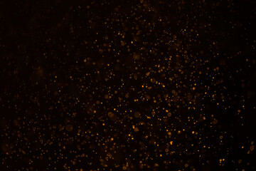 Luxury gold bokeh on black background for decoration