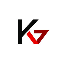 letter KG. Minimalistic logo vector on white background