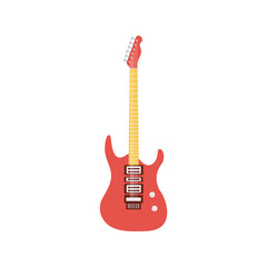 Naklejka premium electric guitar red color instrument icon