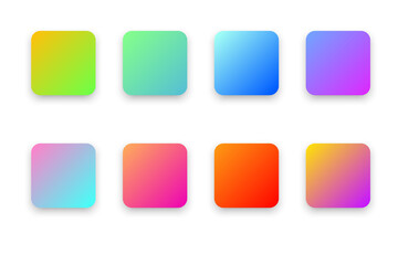 Set of colorful web button vector