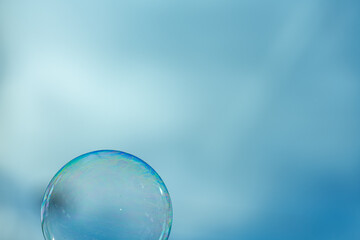 sphere soap bubble circle lots of copy space landscape