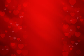 valentine background of red hear shape bokeh glitter for Valentine's Day, the day of love.