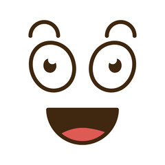 impressed cartoon face emoticon icon