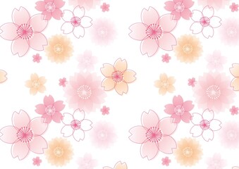 桜のパターン背景01