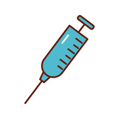 vaccine syringe shot flat style icon