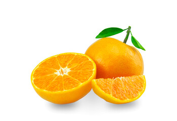 Orange fruit isolated on white background