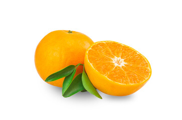 Orange fruit isolated on white background