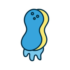 foam sponge flat style icon