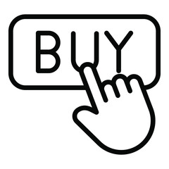 buying vector line icon, shopping and discount sale icon.