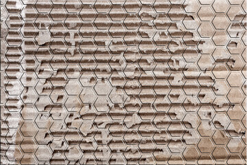Carton ondulé texture nids d’abeilles 