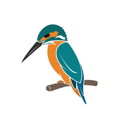 Vector of kingfisher bird design on white background. Easy editable layered vector illustration. Wild Animals.