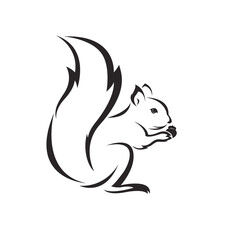 Vector of squirrel design on white background. Easy editable layered vector illustration. Wild Animals.