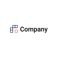 Simple F logo for company. isolated on white background