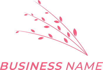 design logo creative plant leaf ornamen