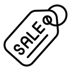 sale tag vector line icon, shopping and discount sale icon.