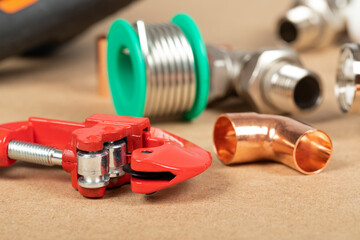 Concept plumbing  and heating tools