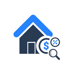 Home loan icon. Home share, money,  insurance, security, protection icon.