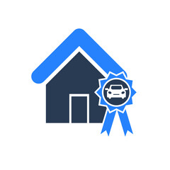 Car parking icon. Car garage, parking zone, car safety, car house icon.